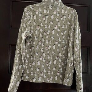 Croft & Barrow Gray Snowman Turtleneck